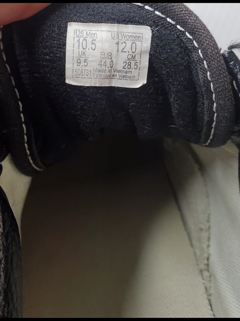 Vans Men’s Black/White Old Skool Lace-Up Skate Shoes 10.5 - Picture 9 of 9